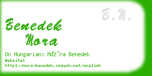 benedek mora business card